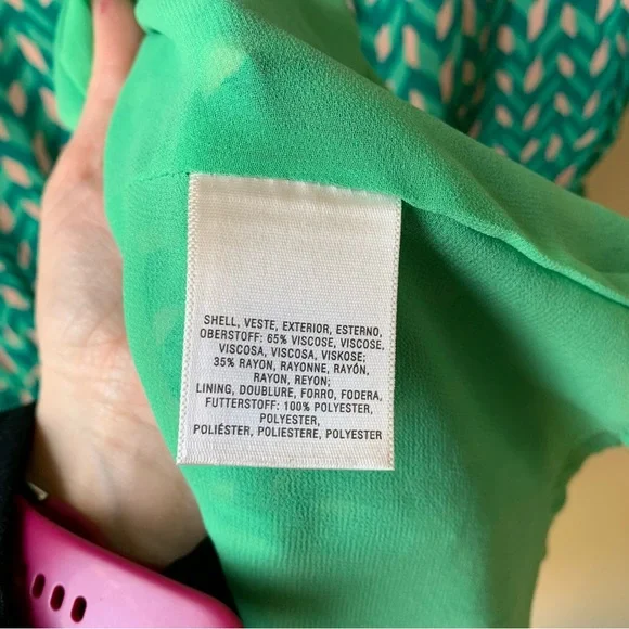 Anthropologie Maeve green and tan geometric midi dress - Picture 6 of 7